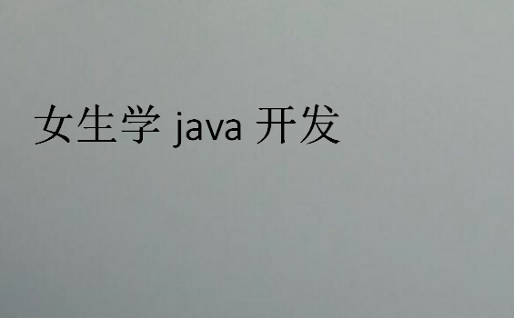 女生学java开发