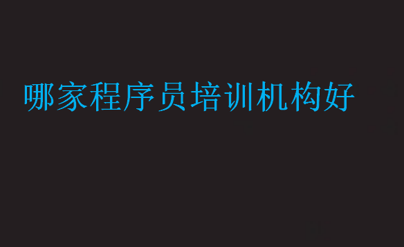 哪家程序员培训机构好