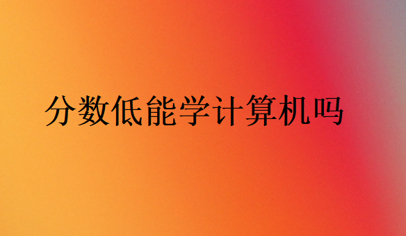 分数低能学计算机吗