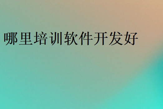 哪里培训软件开发好